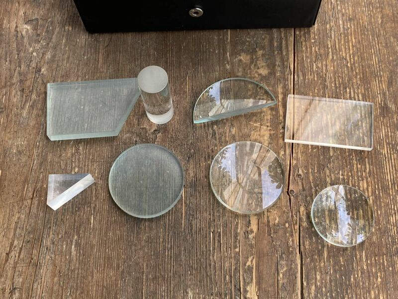 理化学 光の屈折実験用具一式 ガラス型各種まとめて