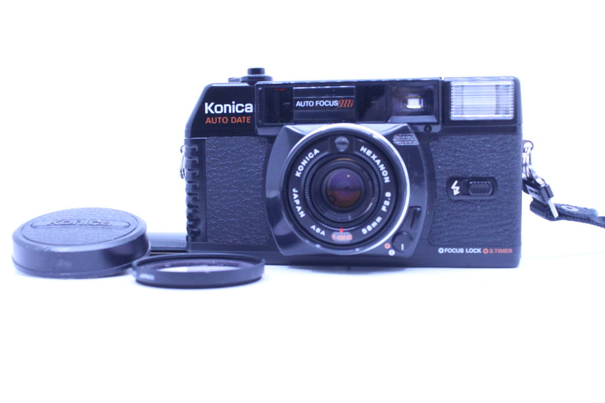 ★良品★KONICA コニカ C35MFD HEXANON 38mm F2.8 人気の単集点式搭載コンパクトフィルムカメラ！動作品！ OK6042