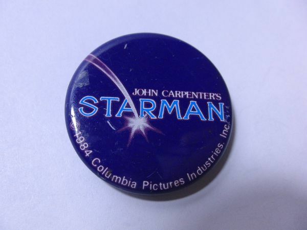 当時もの STARMAN 缶バッジ 1984　スターマン　ジョン・カーペンター 洋画　映画