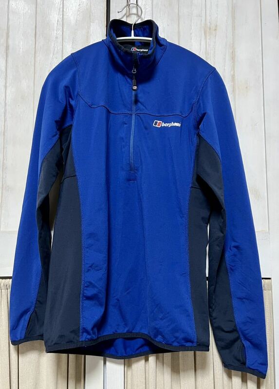 【英国発】 Berghaus バーグハウス シェルジャケット ●Sサイズ (トレック ストレッチハーフジップ)34527/青黒/メンズアウター・トップス