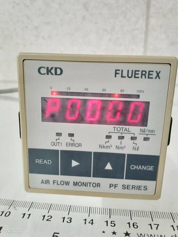 CKD Corporation FLUEREX AIR FLOW MONITOR PF SERIES PFM2000D SUPPLY :AC100V 10W Made in Japan