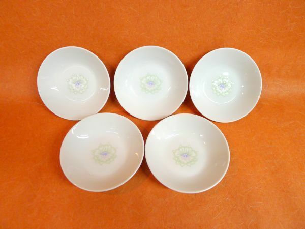 f422 MARUMI CHINA 3.5寸小皿 5客揃 骨董 洋食器 アンティーク コレクション Size: 約 直径11.5×高さ2.5㎝/60