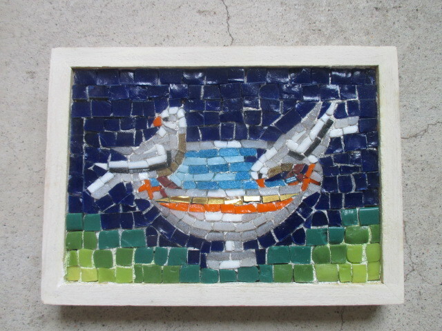 イタリア◆ラヴェンナ　モザイク画 『水盤から水を飲む鳩の図』　ガッラ・プラキディア廟堂
