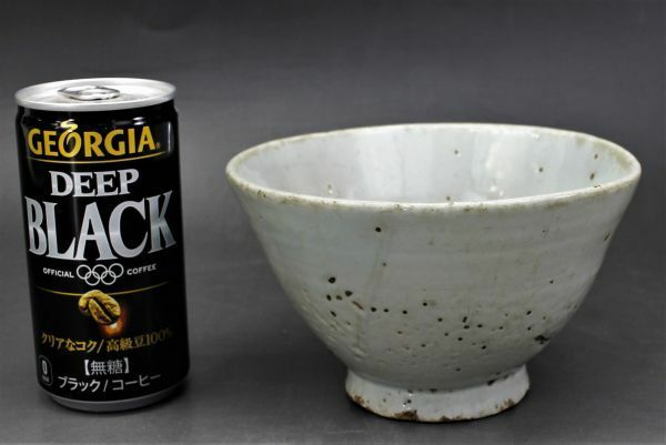 D071 李朝 青磁 茶碗 高さ8.5センチ 高麗 朝鮮 韓国 白磁 蔵出 古玩 珍蔵