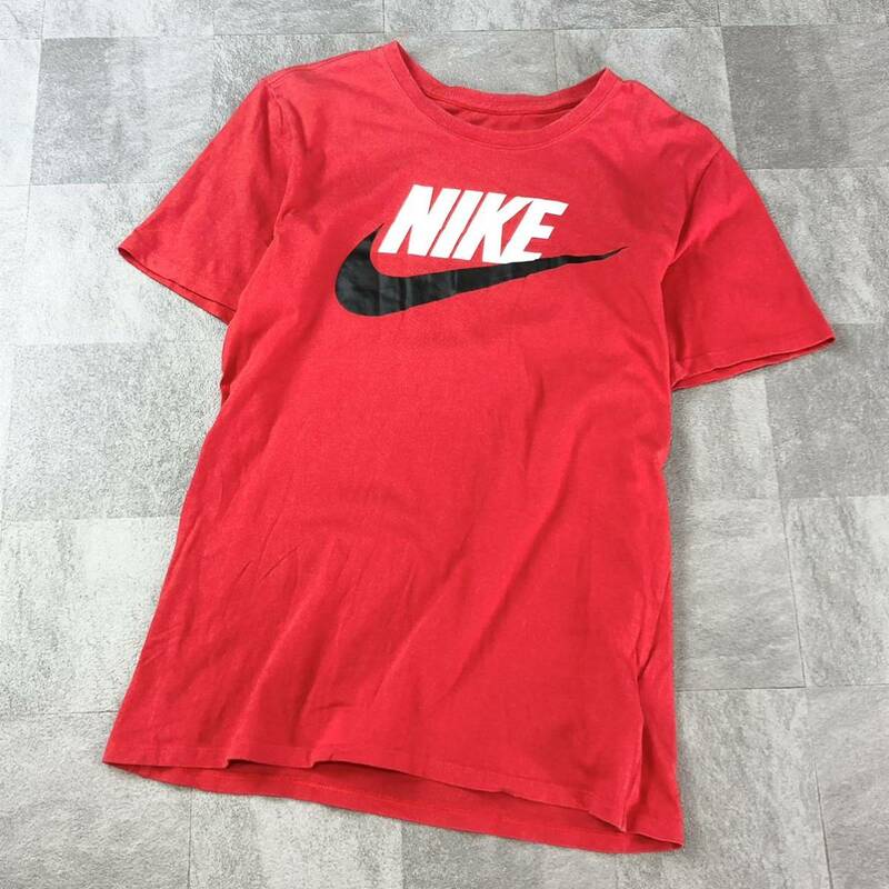 良品　NIKE ナイキ THE NIKE TEE プリントTシャツ 半袖Tシャツ ロゴTシャツ レッド　サイズM