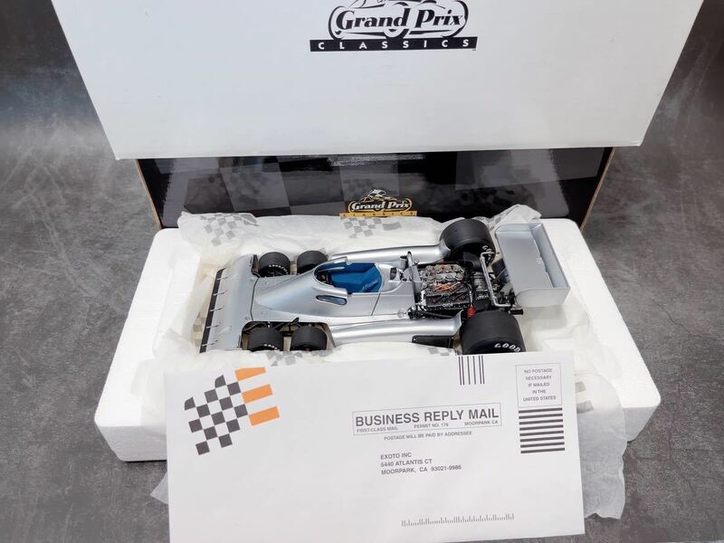 新品　エグゾト GPC97047 1/18 ティレル フォード P34 6輪 ワークス プロトタイプ 1976 Exoto Tyrrell Ford P34 Satin アルミニウム　京商