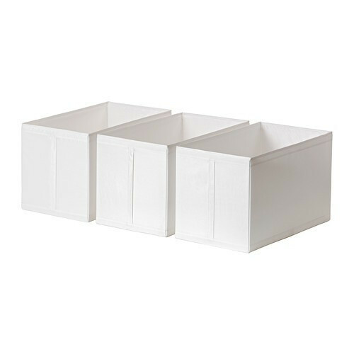 IKEA ボックス SKUBB ホワイト 3 ピース 31x55x33 cm 送料￥750!