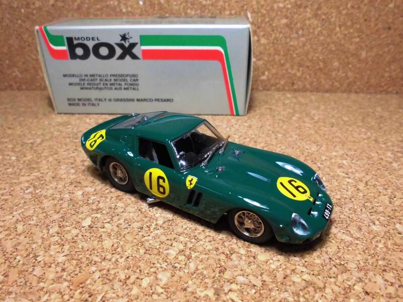 モデル box MODEL ボックス モデル FERRARI 250GTO 1963 Tourist Trophy フェラーリ ２５０ GTO 1/43 イタリア製 未展示 NO.8403