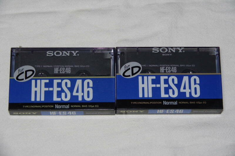 ★　SONY　ソニー　★　46分　ノーマルポジション　カセットテープ　2本　【 HF-ES 46 】