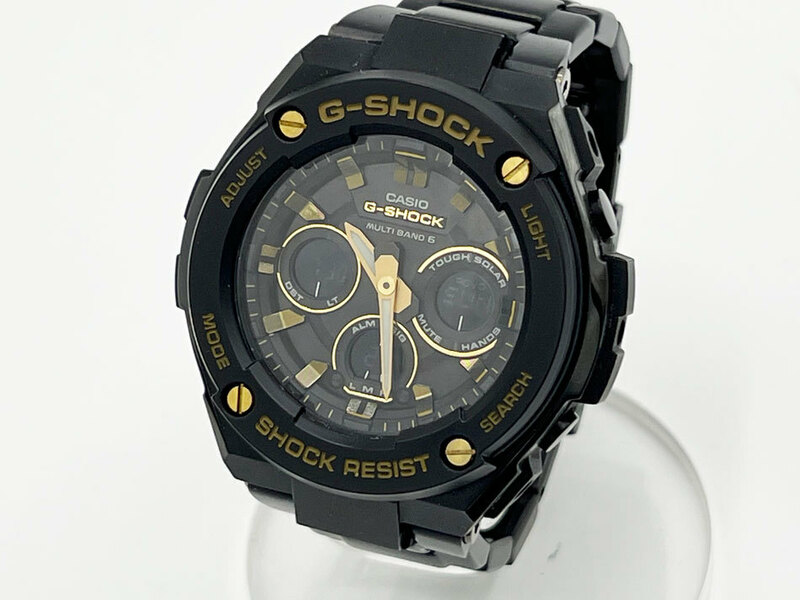 送料無料 CASIO カシオ G-STEEL Gスチール 電波ソーラー メンズウォッチ 腕時計 タフソーラー GST-W300BD-1AJF 美品