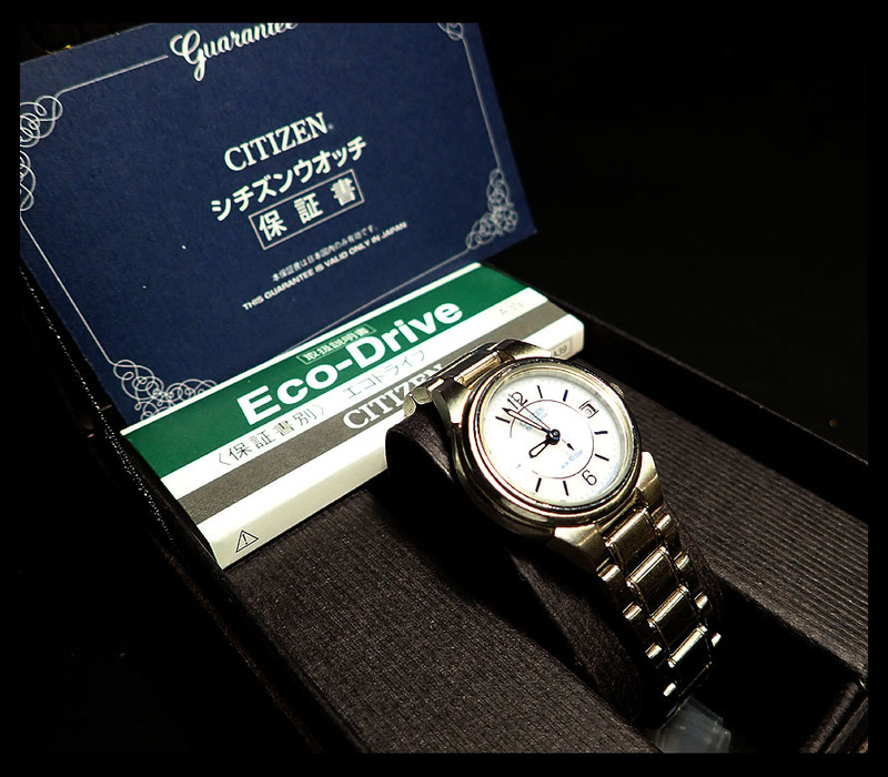 【海蛍】CITIZEN シチズン Eco Drive エコドライブ 自動巻 腕時計 動作品 箱付