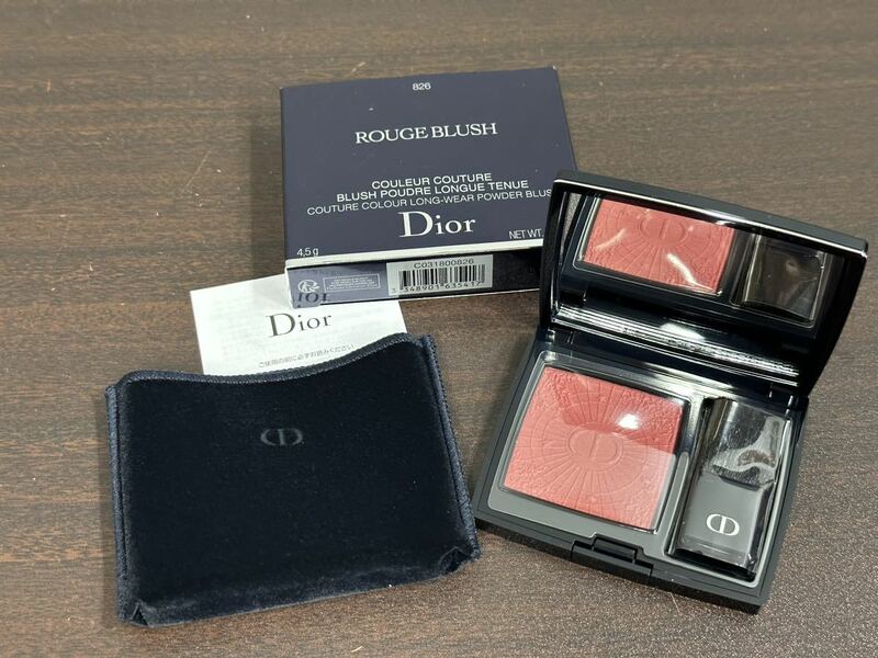 未使用品 Dior ディオール スキン ルージュ ブラッシュ 826 ギャラクティック レッド チーク カラー