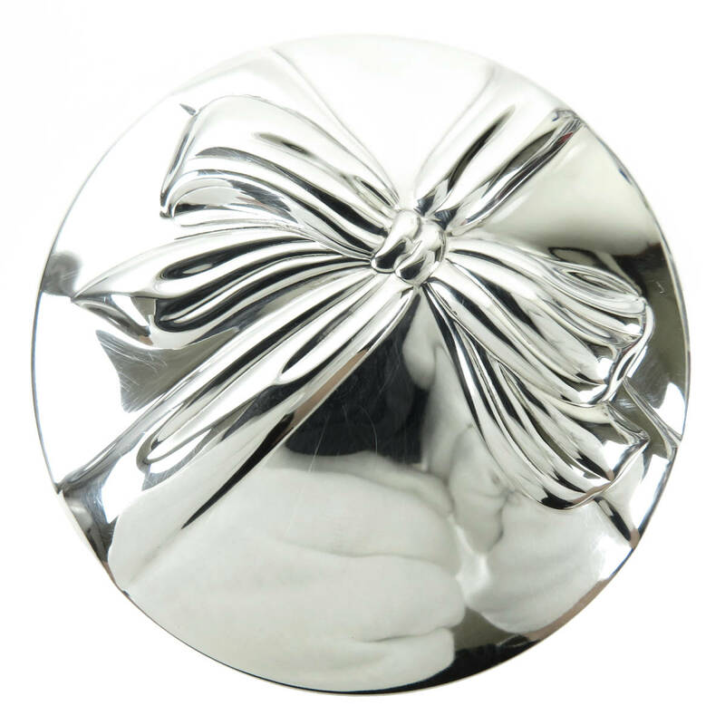 ヴィンテージ Tiffany&Co. ティファニー リボンモチーフ 手鏡 ハンドミラー コンパクトミラー シルバープレート シルバーメッキ