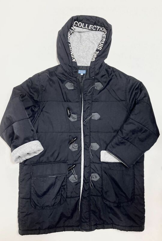 KENZO フード付きコート　黒　キッズ　通学　塾通　遊び着　150 普段着に気兼ねなく着れます