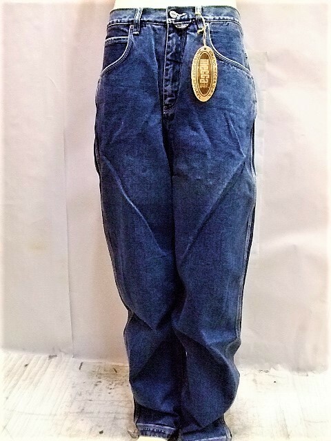 【MECCA USA/メッカ】デニム バックストラップ 5ポケット パンツ WASH DENIM 36 新品/デッドストック/希少/ヴィンテージ/大き目/ジーンズ