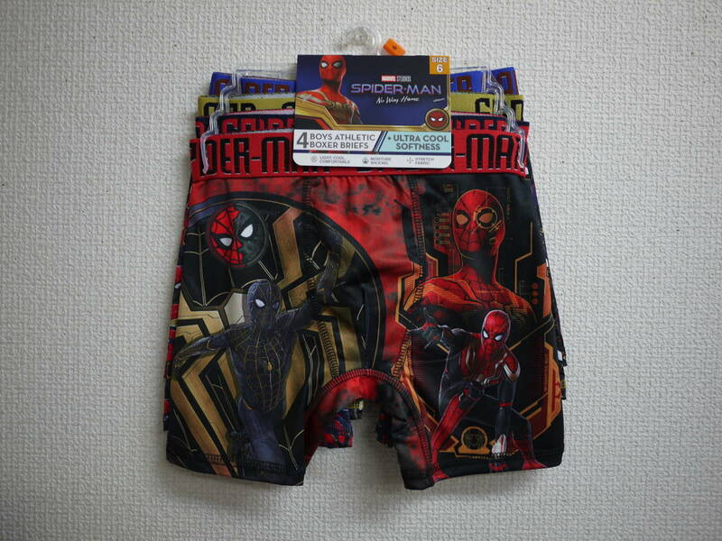 NY/新/即☆Marvel Spider-man/スパイダーマン☆ 6歳用/A/ULTRA COOL ボクサーパンツ 4枚セット