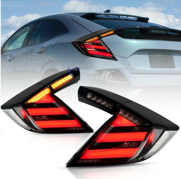 ホンダ シビック 10代目 FC1/FK7 2015 - 2021年 高品質LEDテールライト テールランプ　流れるウインカー　 外装カスタム　サイド2Pセット