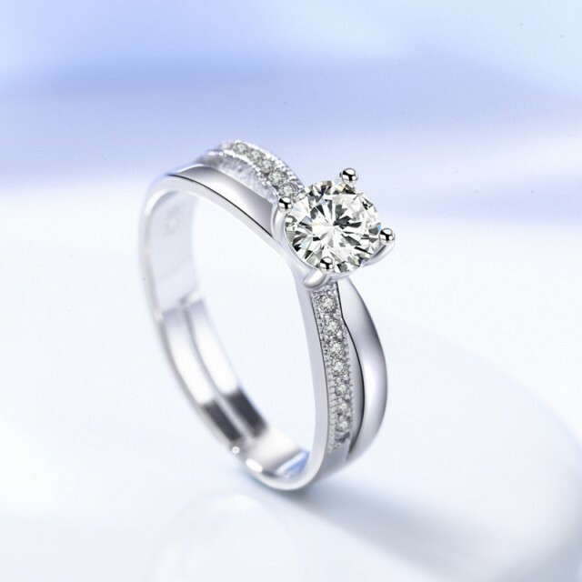 1粒指輪 レディースリング 指輪 スライド調整 アレルギー対応 ジュエリー 指輪レディース 結婚指輪 婚約指輪 プレゼント