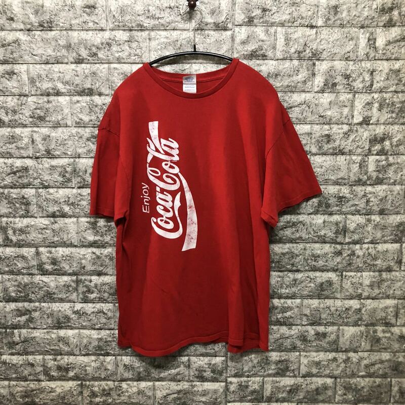 コカコーラ coca cola 半袖Tシャツ ビッグロゴ アメカジ XLサイズ レア ゆるだぼ レッド 赤 古着 ストリート