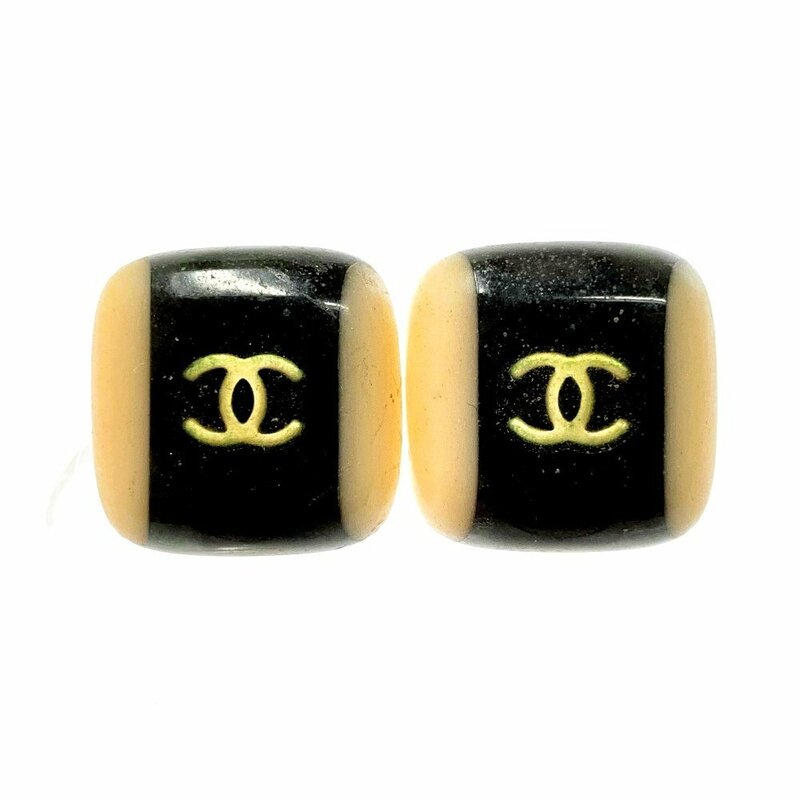 CHANEL シャネル GP 01A ココマーク スクエア イヤリング ブラック 187452 イヤリング