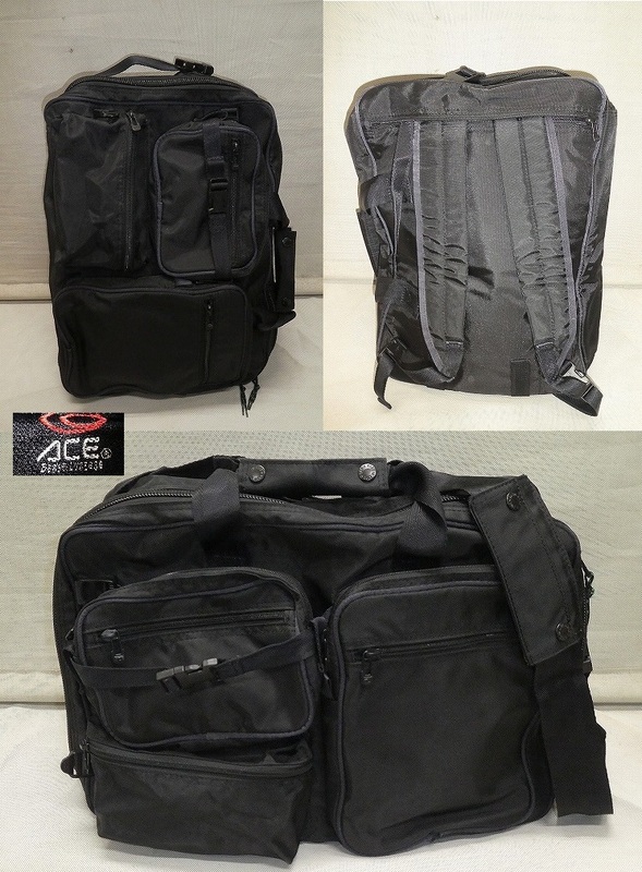 ●エース ACE 2WAY 多機能 バックパック ビジネスバッグ リュックサック ショルダーバッグ ショルダーバッグ 旅行鞄 カバン ブラック 黒●