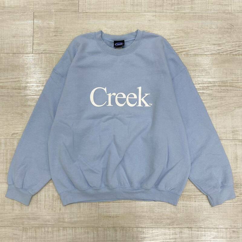 レアカラー Creek Anglers Device クリーク Logo Crewneck Sweatshirt ロゴ クルーネック スウェット ブルー 系 サイズ XL (71
