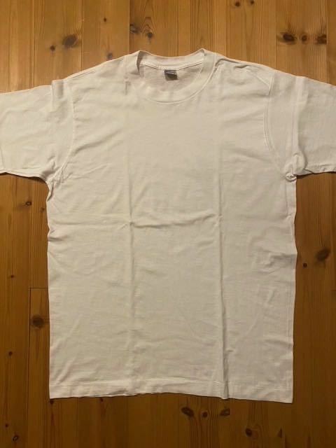 90's BVD Vintage S/S Solid T-Shirt/ヴィンテージ 無地Tシャツ WHITE/白 MADE IN U.S.A./アメリカ製 LARGE(42-44)