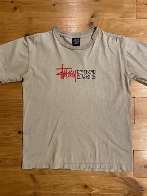 90's STUSSY/ステューシー Vintage S/S T-Shirt/ヴィンテージ 半袖Tシャツ Beige/ベージュ MADE IN AUSTRALIA/オーストラリア製