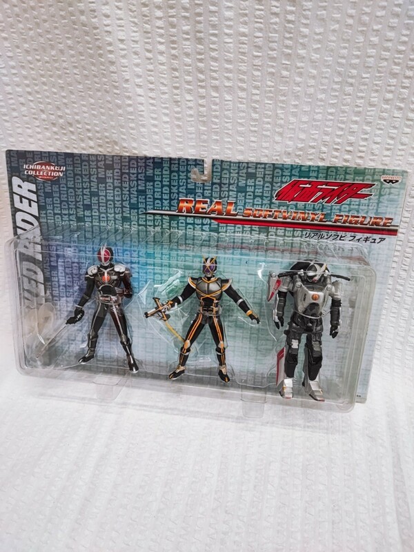 仮面ライダー リアルソフビ フィギュア 一番くじコレクション 未開封 新品 仮面ライダーファイズ 555カイザ 当時物 一番くじ(070534)