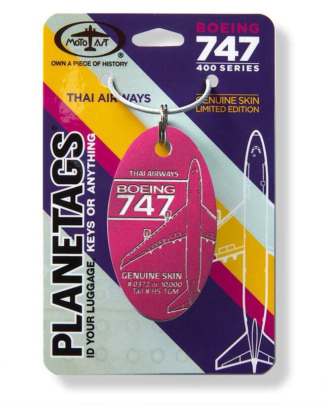 PLANETAGS B747 HS -TGM Thai Airways プレインタグス タイ国際航空 機体再生 キーホルダー ボーイング Magenta マゼンタ色