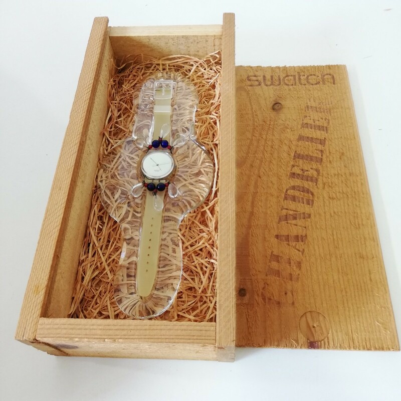 1992 SWATCH スウォッチ vintage Swatch Chandelier Gz125 シャンデリア 腕時計 木箱付 ジャンク