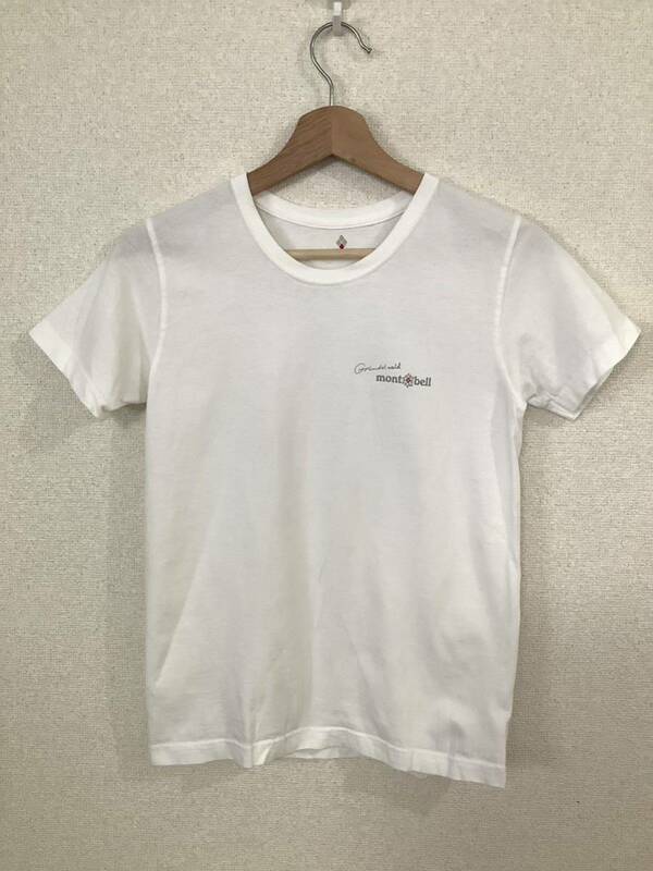 mont-bell モンベル　プリントTシャツ　半袖Tシャツ　レディース　アウトドア　キャンプ　古着　ホワイト　S