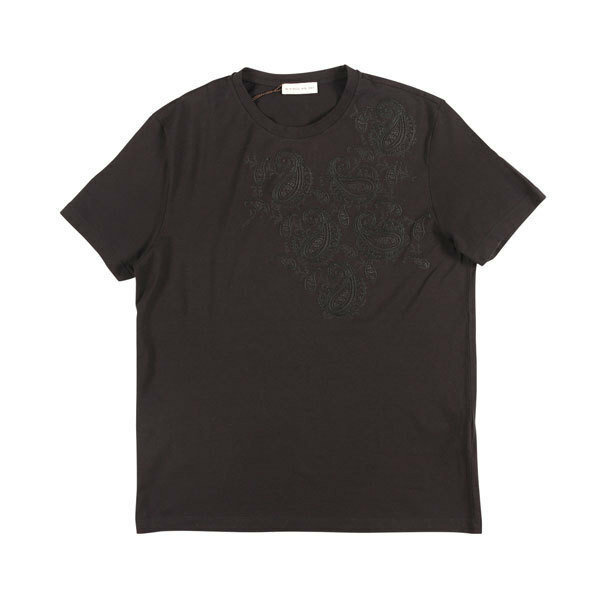 ETRO（エトロ） Uネック半袖Tシャツ 1Y020 ブラック XL 26184 【S26186】