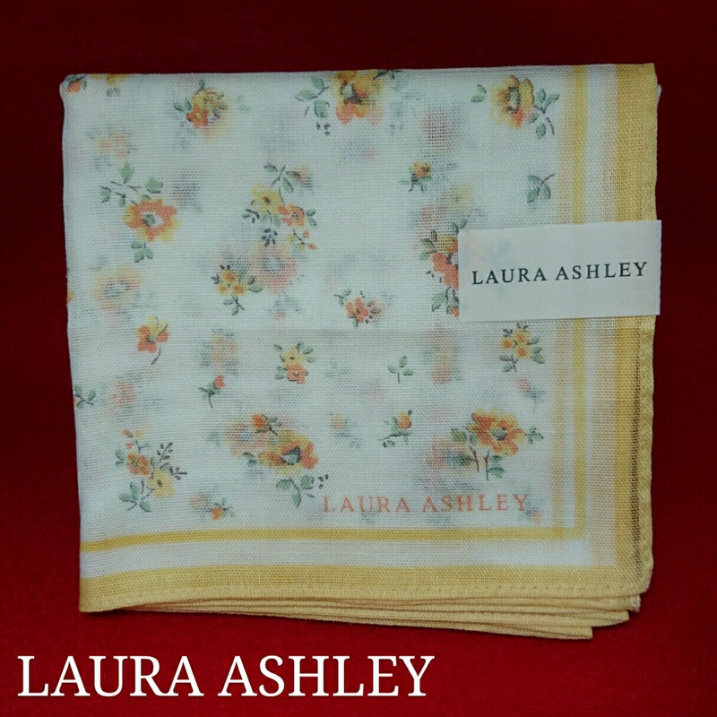 【未使用新品】　LAURA　ASHLEY　ローラアシュレイ　ハンカチ　30　8136