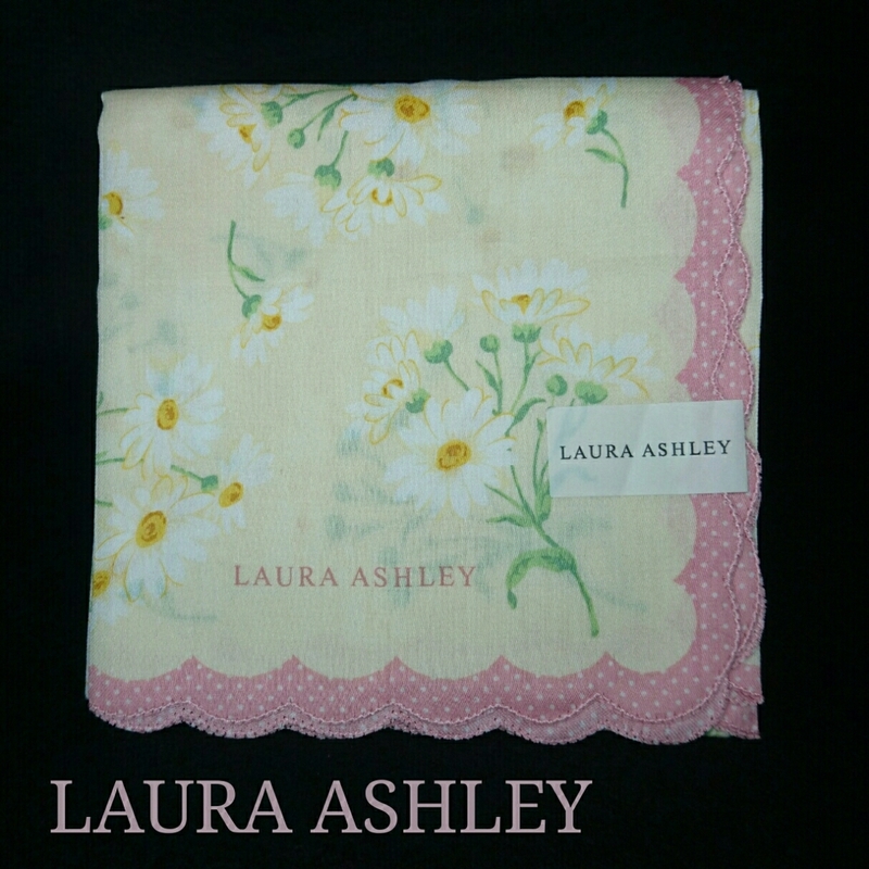 【未使用新品】　LAURA　ASHLEY　ローラアシュレイ　大判　ハンカチ　39　8165