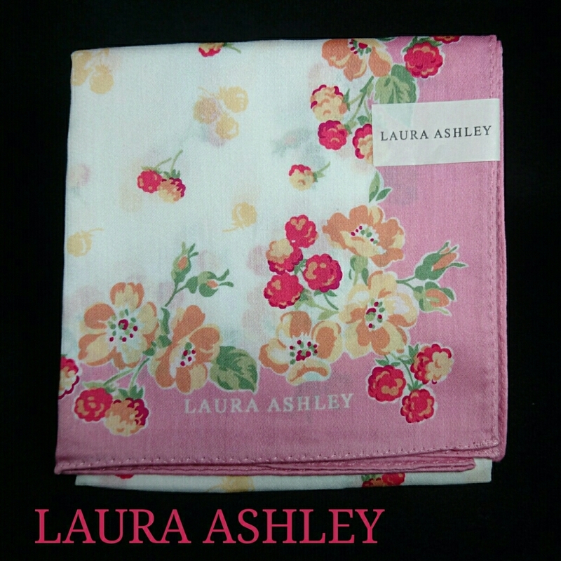 【未使用新品】　LAURA　ASHLEY　ローラアシュレイ　大判　ハンカチ　41　8176