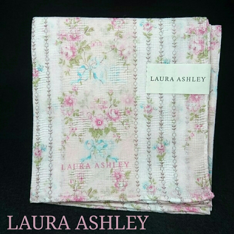 【未使用新品】　LAURA ASHLEY　ローラアシュレイ　ハンカチ　42　8177