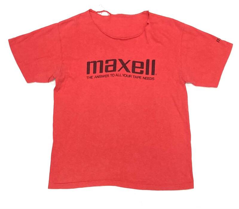 80s USA製 maxell Tシャツ ビンテージ 企業 マクセル