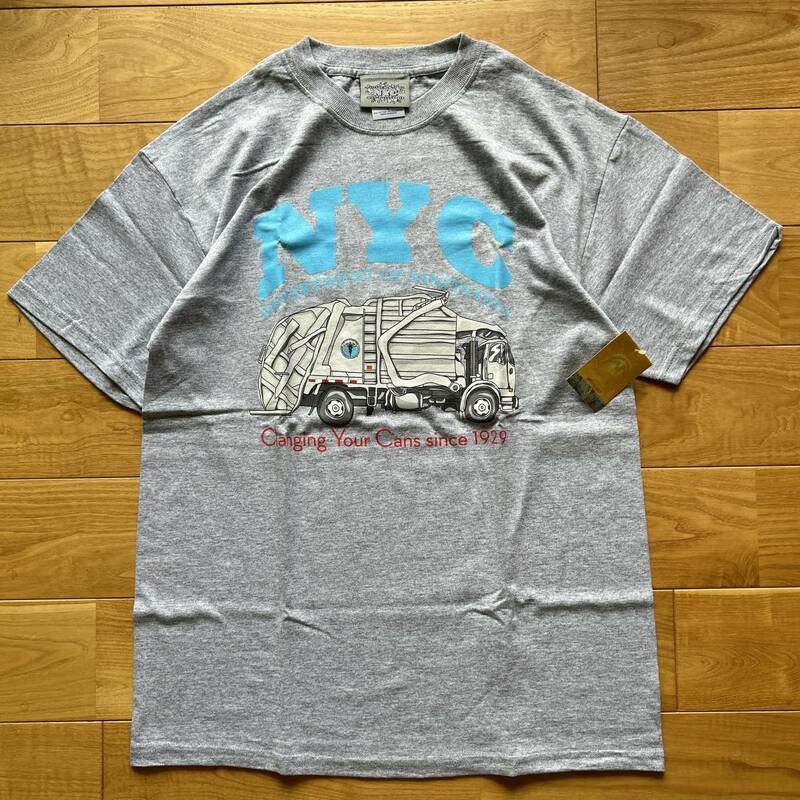 新品 送料無料 DSNY Department of Sanitation New York NYC オフィシャル Tシャツ Mサイズ Grey 下げ札付き