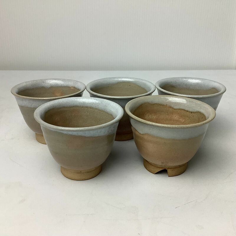 萩焼 瑞峰 煎茶道具 湯呑 コップ 煎茶 茶器 和食器 5客セット【Y915】