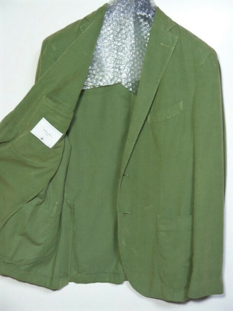 size:50R◆BOGLIOLI◆K.JACKET◆春夏◆緑色系 薄手 サマーコーデュロイ◆100%cotton◆ボリオリ K.ジャケット◆made in italy