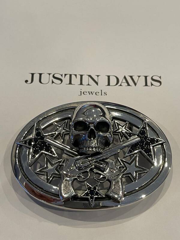 新品◆JUSTIN DAVIS◆DEE BUCKLE◆スカル拳銃バックル◆定価291,500円◆SGJ266◆