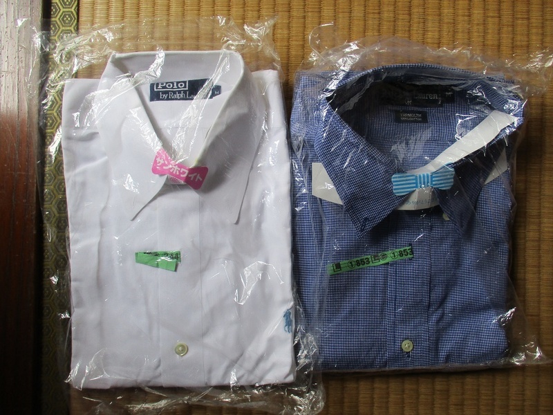 Yシャツ　2枚セット　USED　クリーニング済　ポロ　Ralph Lauren M　会社