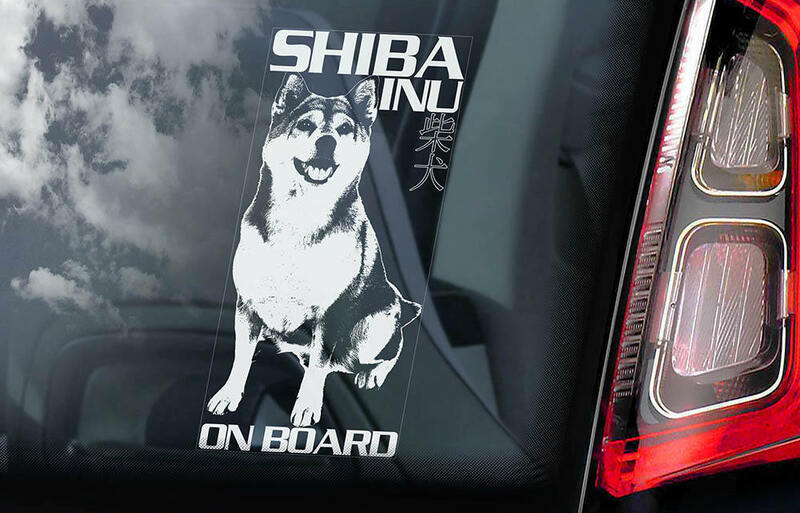 ◆送料無料【柴犬/SHIBA INU】外張り カーステッカー 220×100mm@外貼り カー ステッカー 車 ウインドウ シール 日本犬 犬 D1 3091
