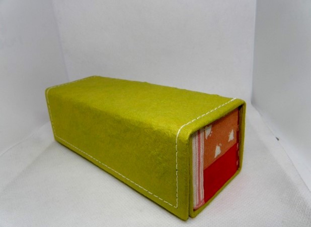 ★サカエ製★ホールデイングケース★和紙柄調セミハードケース(新品未使用)グリーン