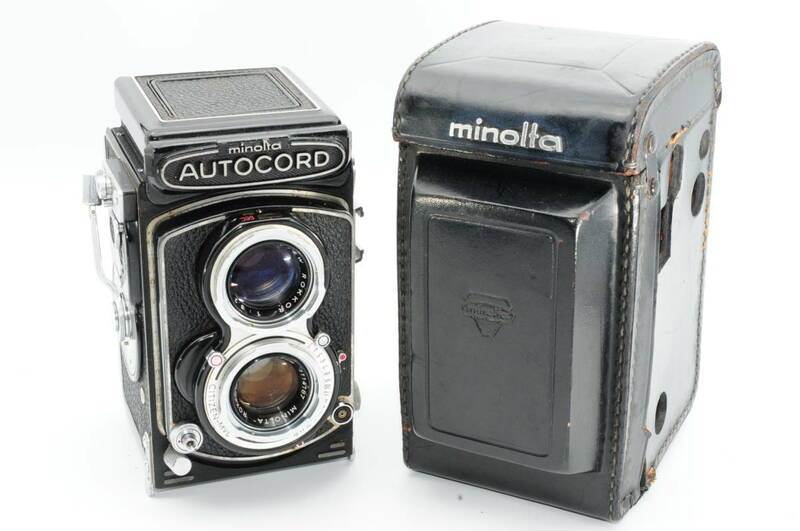 minolta　AUTOCORD　Ⅲ 　75mm　1:3.5　　ケース 付　　ミノルタ　オートコード　..