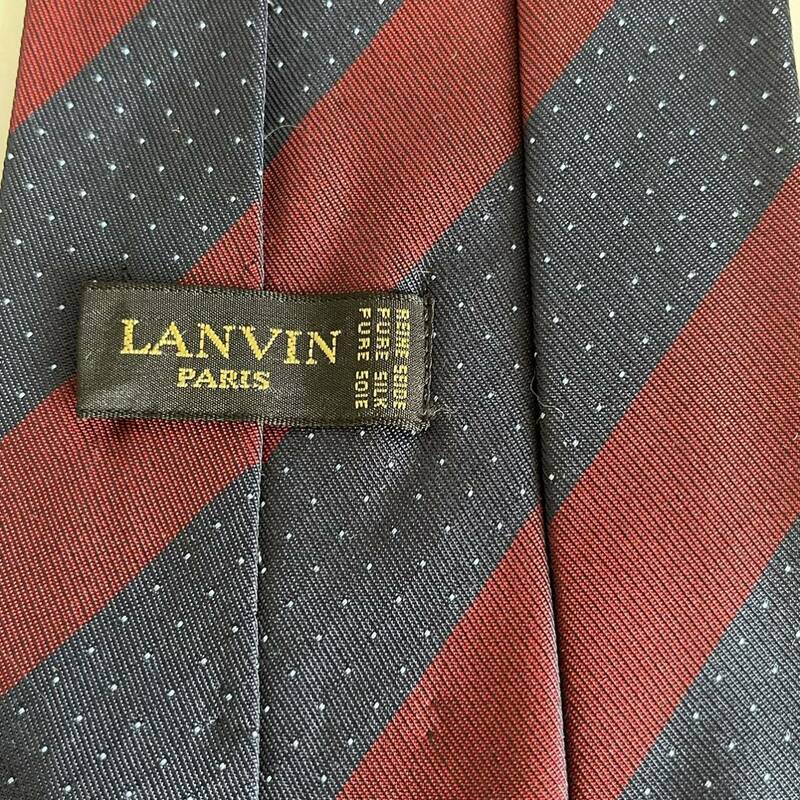 ランバン(LANVIN) 赤青レジメンタルネクタイ