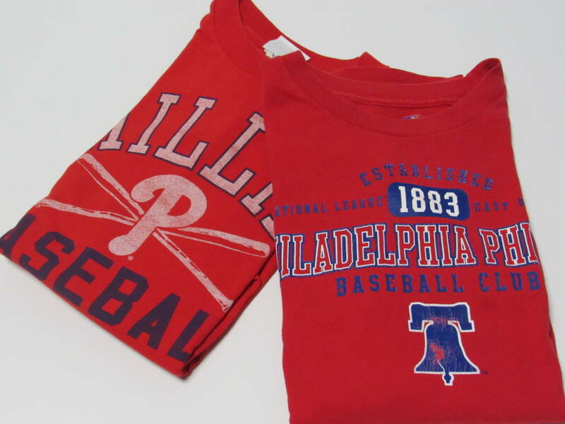 Tシャツ ロンT Mサイズ 2枚セット M MLB Philadelphia Phillies フィラデルフィア・フィリーズ メジャーリーグ アメカジ USA古着 長袖