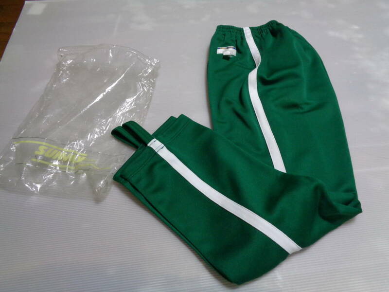M　 緑×白　SUMMY 　サンプル　ジャージ　パンツ　下　体操着　体操服　昭和レトロ　未使用