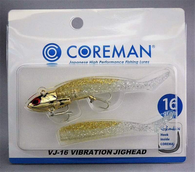 即決!コアマン★VJ-16 バイブレーションジグヘッド #060 ゴールドクロームヘッド/イカナゴ★新品 COREMAN